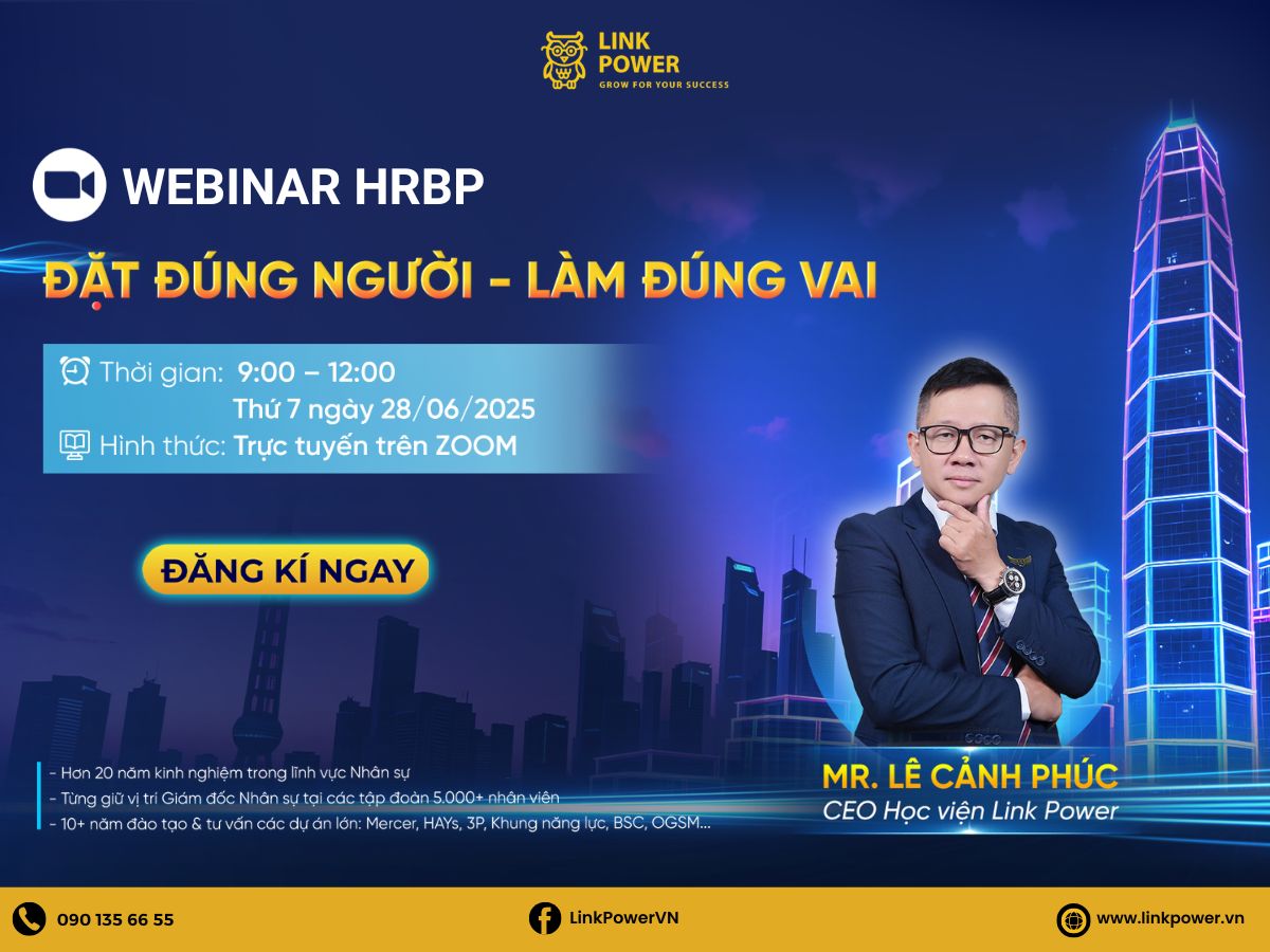 WEBINAR HRBP "ĐẶT ĐÚNG NGƯỜI LÀM ĐÚNG VAI"
